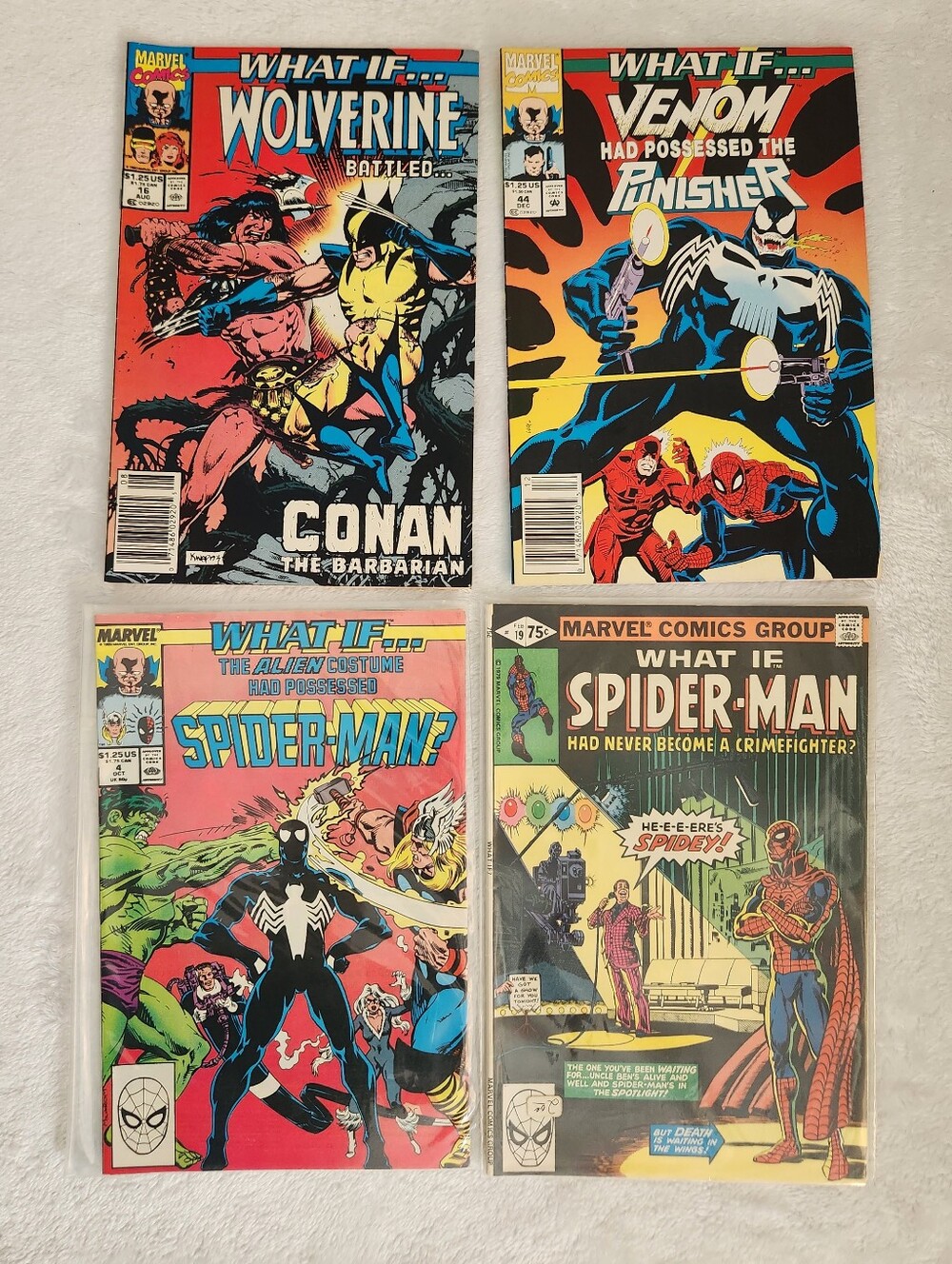 Marvel What If 4 Comics Venom Punisher Spider-Man Wolverine Conan #4 #16 #19 #44